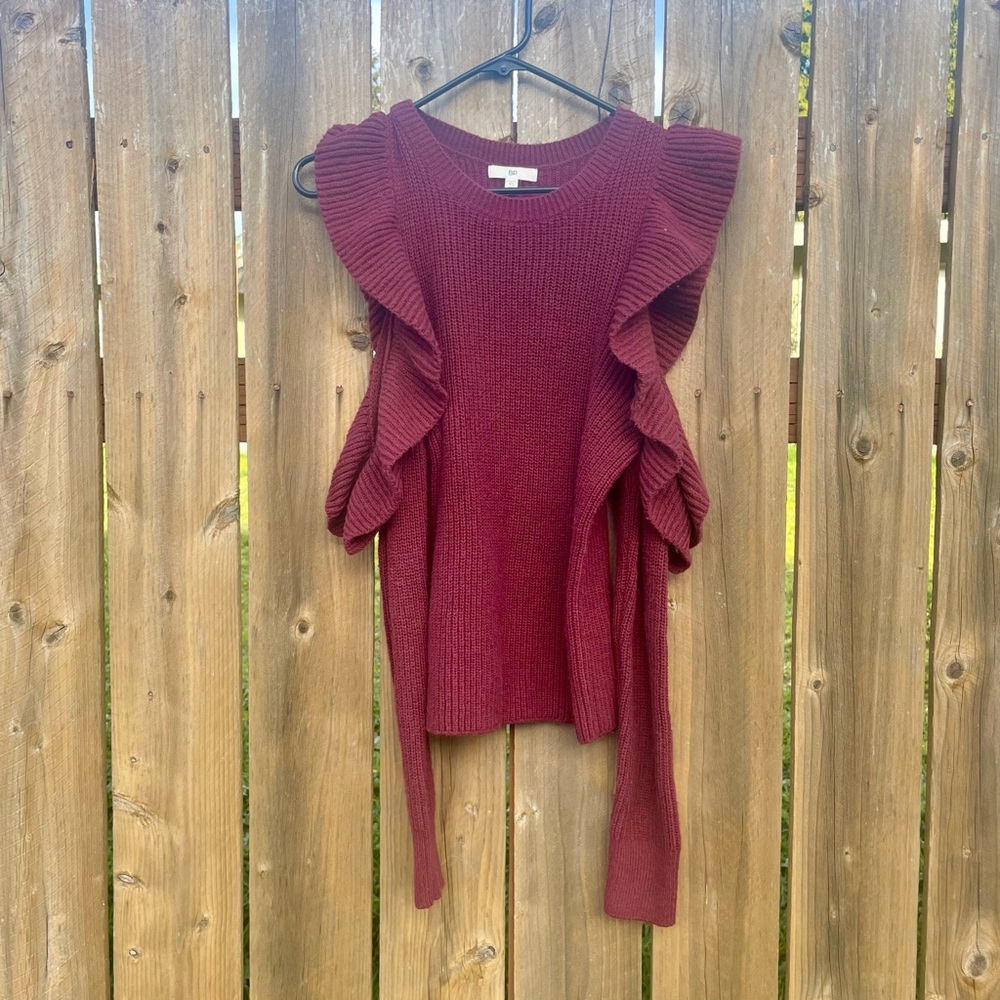 Open Shoulder BP Burgundy Sweater Sz XS